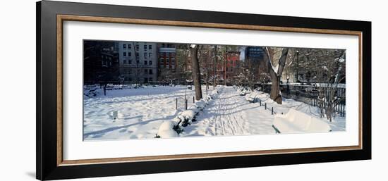Panoramic View of Historic Homes and Gramercy Park-null-Framed Photographic Print