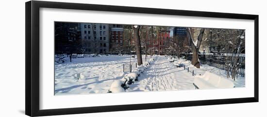 Panoramic View of Historic Homes and Gramercy Park-null-Framed Photographic Print