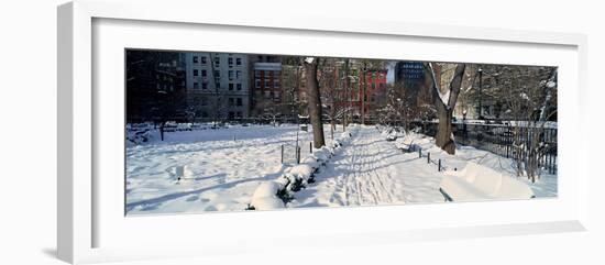 Panoramic View of Historic Homes and Gramercy Park-null-Framed Photographic Print