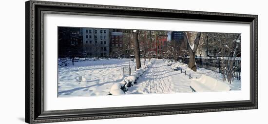 Panoramic View of Historic Homes and Gramercy Park-null-Framed Photographic Print