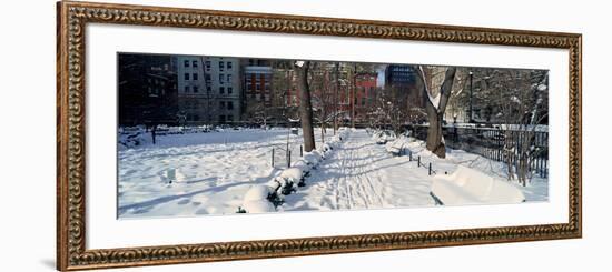 Panoramic View of Historic Homes and Gramercy Park-null-Framed Photographic Print