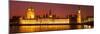 Panoramic View of Houses of Parliament at Sunset, Westminster, London, England-Jon Arnold-Mounted Photographic Print