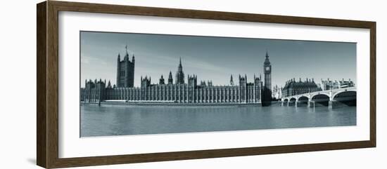 Panoramic View of Houses of Parliament, Westminster, London, England-Jon Arnold-Framed Photographic Print