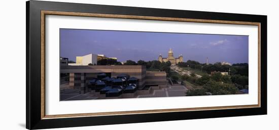 Panoramic View of Iowa State Capitol in Des Moines Iowa at Dusk-null-Framed Photographic Print