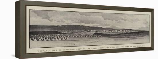 Panoramic View of Ladysmith, Showing the Camps Among the Hills and the Town in the Distance-null-Framed Premier Image Canvas