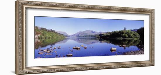 Panoramic View of Lake Padarn, Wales, UK-Mark Taylor-Framed Photographic Print