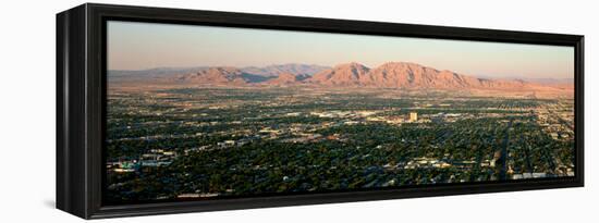 Panoramic View of Las Vegas Nevada Gambling City at Sunset-null-Framed Stretched Canvas