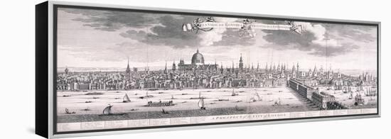 Panoramic View of London, 1710-Benjamin Smith-Framed Premier Image Canvas