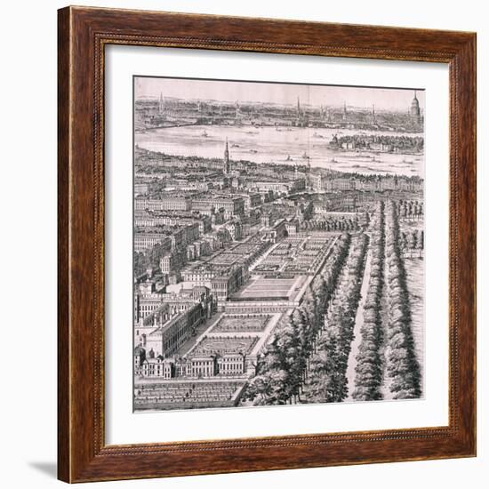 Panoramic View of London, 1720-Johannes Kip-Framed Giclee Print