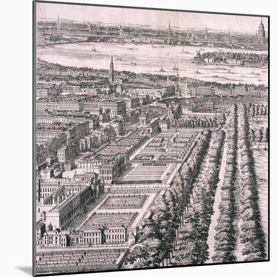 Panoramic View of London, 1720-Johannes Kip-Mounted Giclee Print