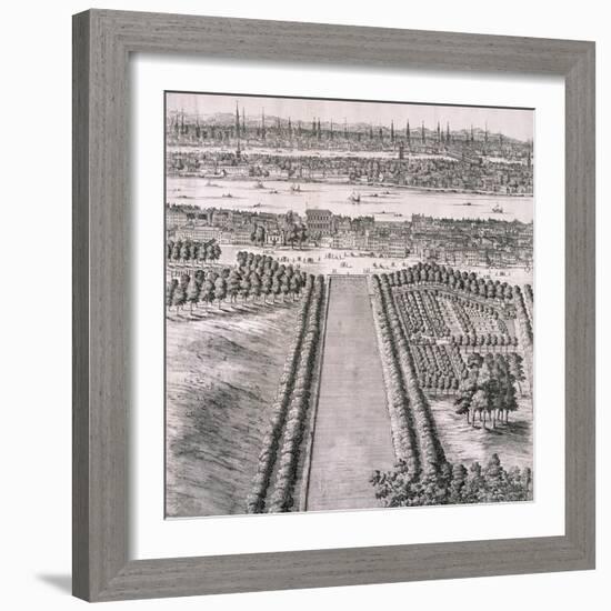 Panoramic View of London, 1720-Johannes Kip-Framed Giclee Print