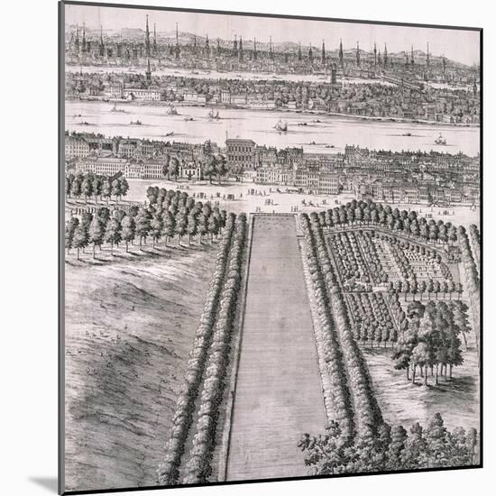 Panoramic View of London, 1720-Johannes Kip-Mounted Giclee Print