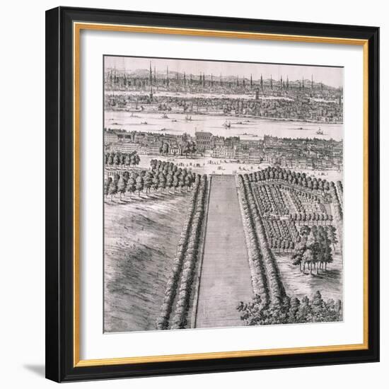 Panoramic View of London, 1720-Johannes Kip-Framed Giclee Print