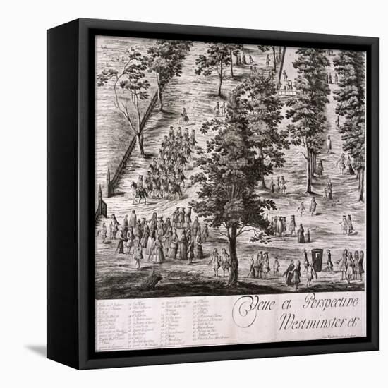 Panoramic View of London, 1720-Johannes Kip-Framed Premier Image Canvas