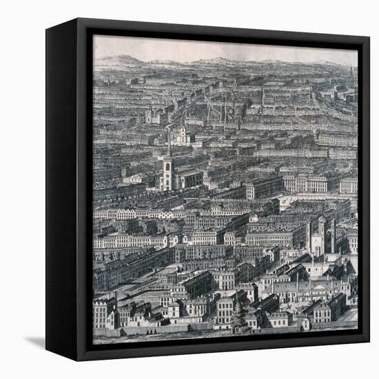 Panoramic View of London, 1720-Johannes Kip-Framed Premier Image Canvas