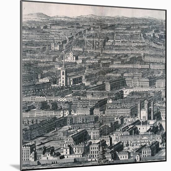 Panoramic View of London, 1720-Johannes Kip-Mounted Giclee Print