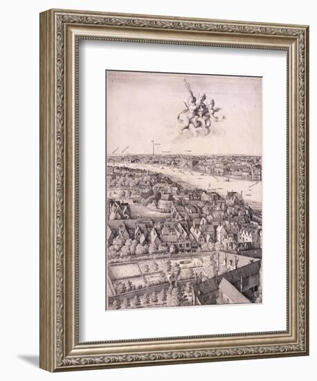 Panoramic View of London, C1670-Wenceslaus Hollar-Framed Giclee Print