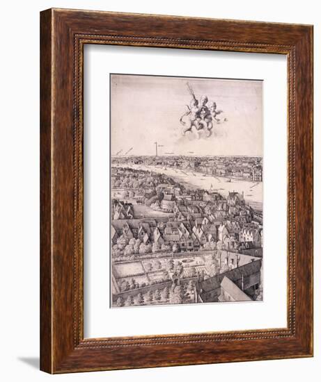 Panoramic View of London, C1670-Wenceslaus Hollar-Framed Giclee Print