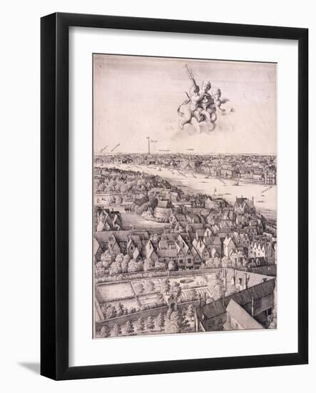 Panoramic View of London, C1670-Wenceslaus Hollar-Framed Giclee Print