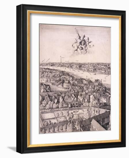 Panoramic View of London, C1670-Wenceslaus Hollar-Framed Giclee Print