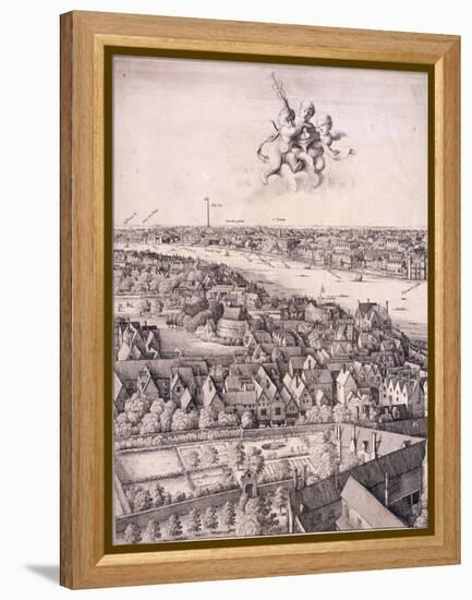 Panoramic View of London, C1670-Wenceslaus Hollar-Framed Premier Image Canvas