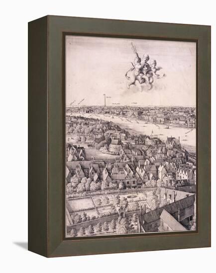 Panoramic View of London, C1670-Wenceslaus Hollar-Framed Premier Image Canvas