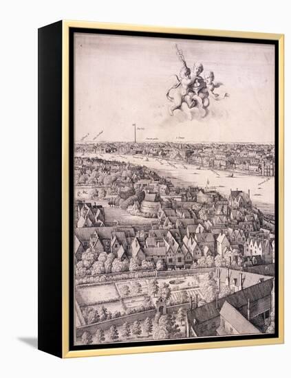 Panoramic View of London, C1670-Wenceslaus Hollar-Framed Premier Image Canvas