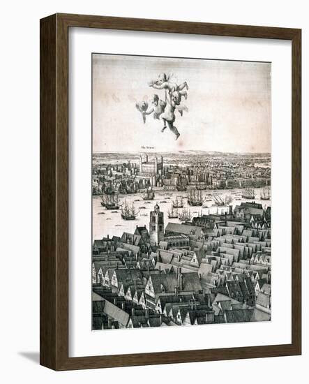 Panoramic View of London, C1670-Wenceslaus Hollar-Framed Giclee Print