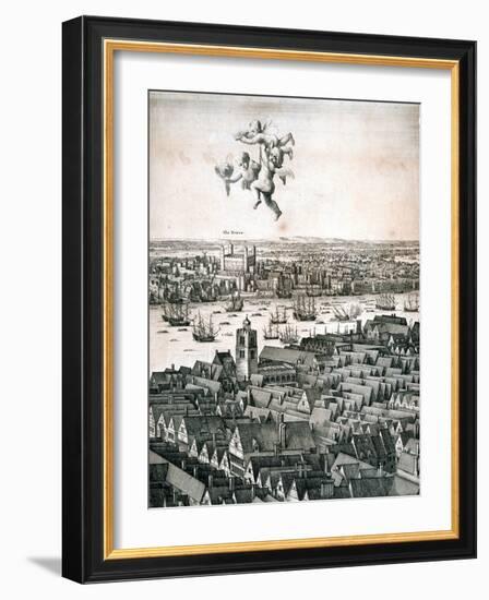 Panoramic View of London, C1670-Wenceslaus Hollar-Framed Giclee Print