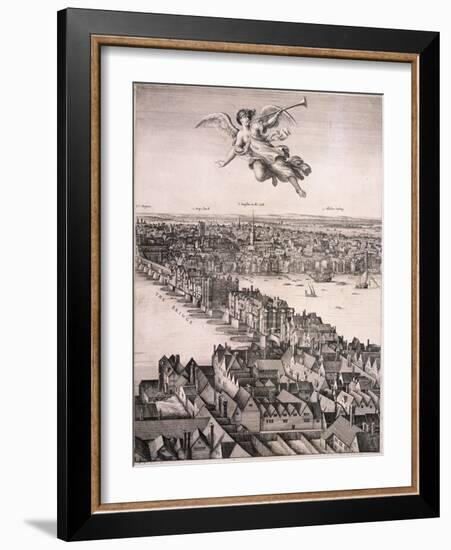 Panoramic View of London, C1670-Wenceslaus Hollar-Framed Giclee Print