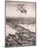 Panoramic View of London, C1670-Wenceslaus Hollar-Mounted Giclee Print