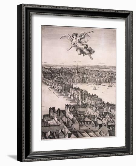 Panoramic View of London, C1670-Wenceslaus Hollar-Framed Giclee Print