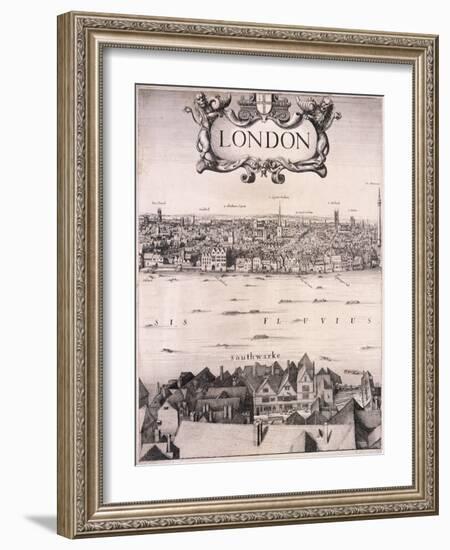 Panoramic View of London, C1670-Wenceslaus Hollar-Framed Giclee Print