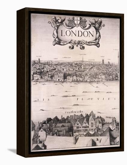 Panoramic View of London, C1670-Wenceslaus Hollar-Framed Premier Image Canvas