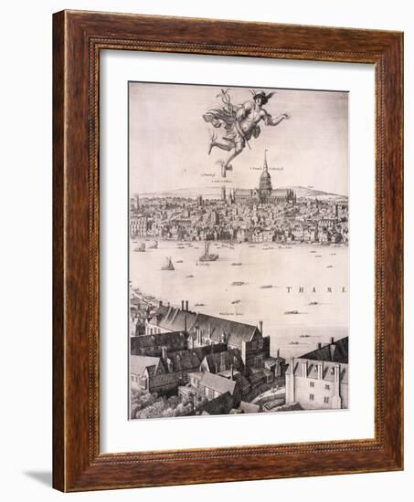 Panoramic View of London, C1670-Wenceslaus Hollar-Framed Giclee Print