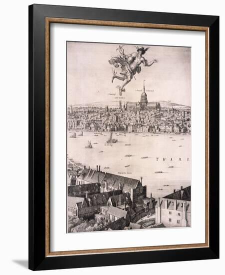 Panoramic View of London, C1670-Wenceslaus Hollar-Framed Giclee Print