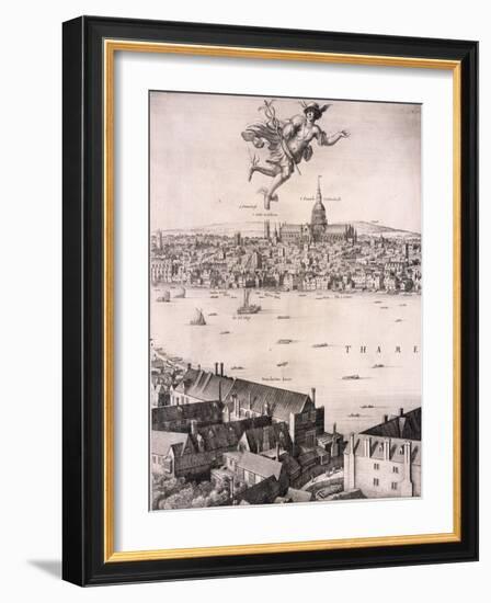 Panoramic View of London, C1670-Wenceslaus Hollar-Framed Giclee Print