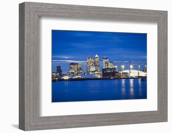 Panoramic View of London Skyline over the River Thames Featuring Canary Wharf-Ian Egner-Framed Photographic Print