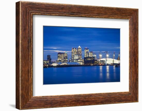 Panoramic View of London Skyline over the River Thames Featuring Canary Wharf-Ian Egner-Framed Photographic Print