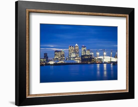 Panoramic View of London Skyline over the River Thames Featuring Canary Wharf-Ian Egner-Framed Photographic Print