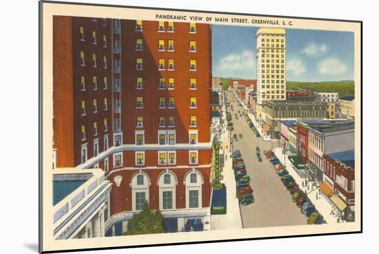 Panoramic View of Main Street, Greenville, South Carolina-null-Mounted Art Print