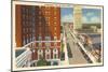 Panoramic View of Main Street, Greenville, South Carolina-null-Mounted Art Print