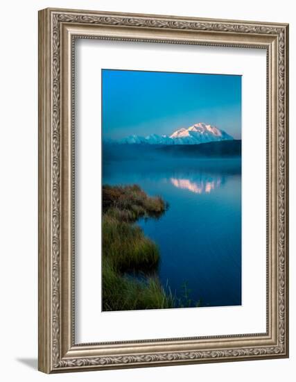 Panoramic view of Mount Denali, previously known as McKinley from Wonder Lake, Denali National P...-null-Framed Photographic Print