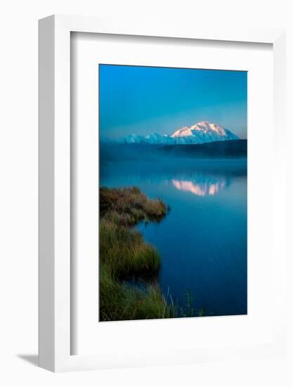 Panoramic view of Mount Denali, previously known as McKinley from Wonder Lake, Denali National P...-null-Framed Photographic Print