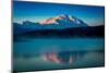 Panoramic view of Mount Denali, previously known as McKinley from Wonder Lake, Denali National P...-null-Mounted Photographic Print