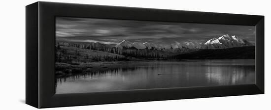 Panoramic view of Mount Denali, previously known as McKinley from Wonder Lake, Denali National P...-null-Framed Premier Image Canvas