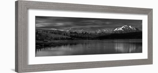 Panoramic view of Mount Denali, previously known as McKinley from Wonder Lake, Denali National P...-null-Framed Photographic Print