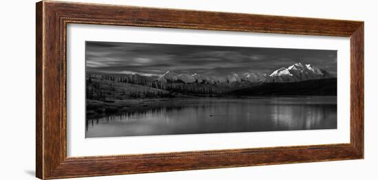 Panoramic view of Mount Denali, previously known as McKinley from Wonder Lake, Denali National P...-null-Framed Photographic Print