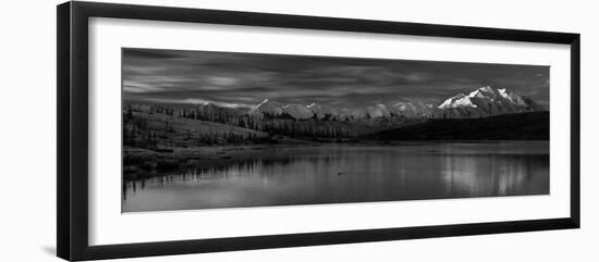 Panoramic view of Mount Denali, previously known as McKinley from Wonder Lake, Denali National P...-null-Framed Photographic Print