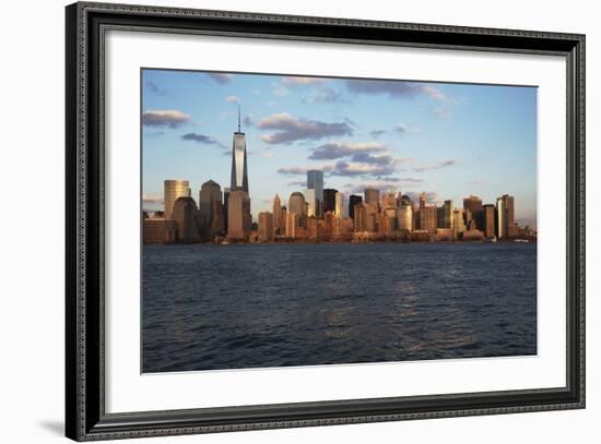 Panoramic View of New York City Skyline on Water Featuring One World Trade Center (1Wtc), Freedom T-Joseph Sohm-Framed Photographic Print